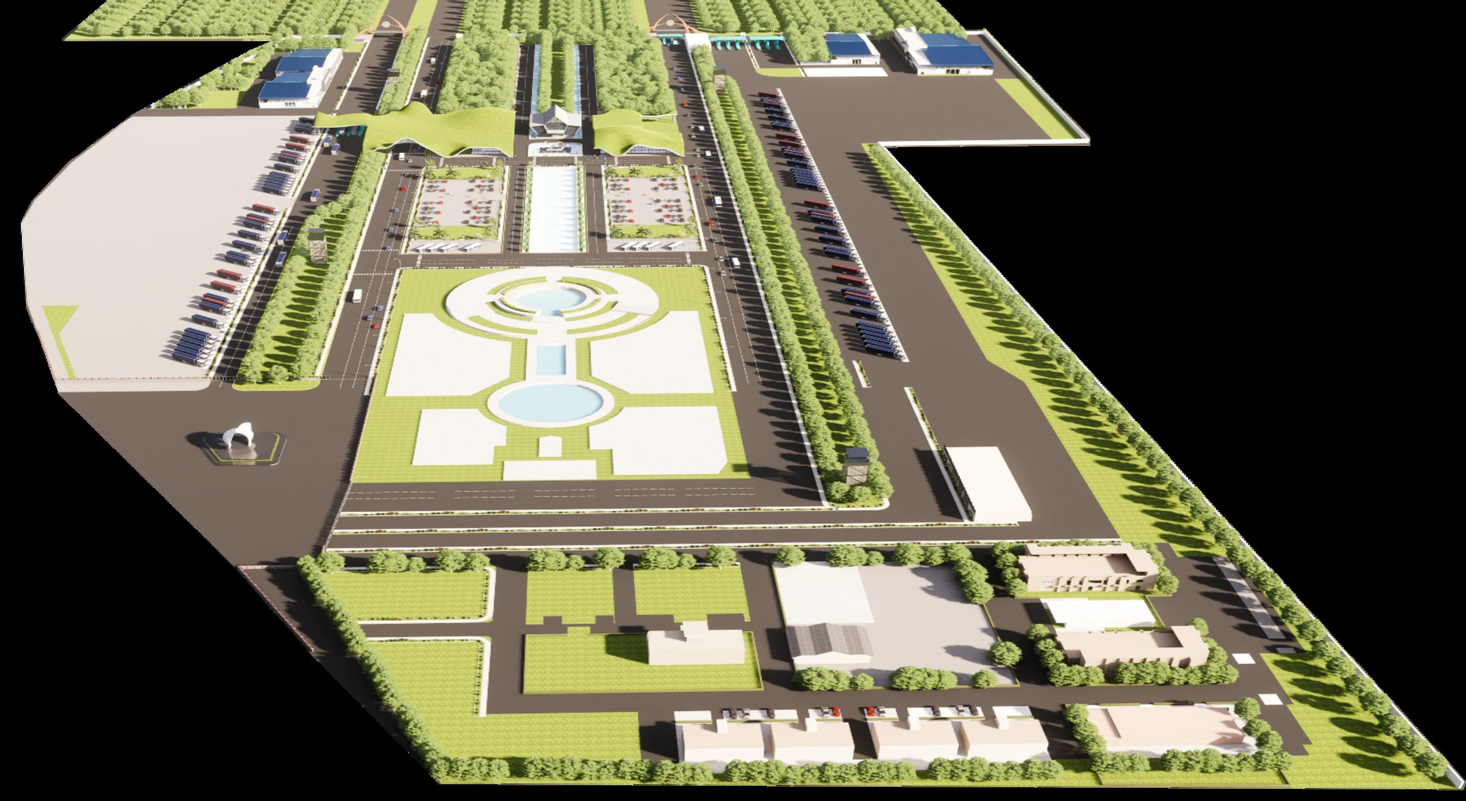 Banbasalandport_Site Plan Arial view_PandeAssociates